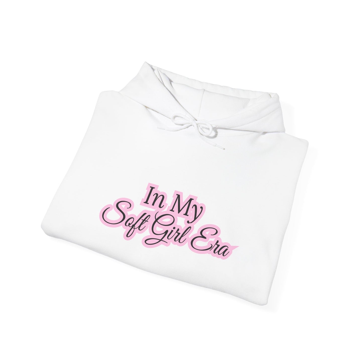 Soft Girl Era Hoodie — "In My Soft Girl Era" Cozy White Pullover