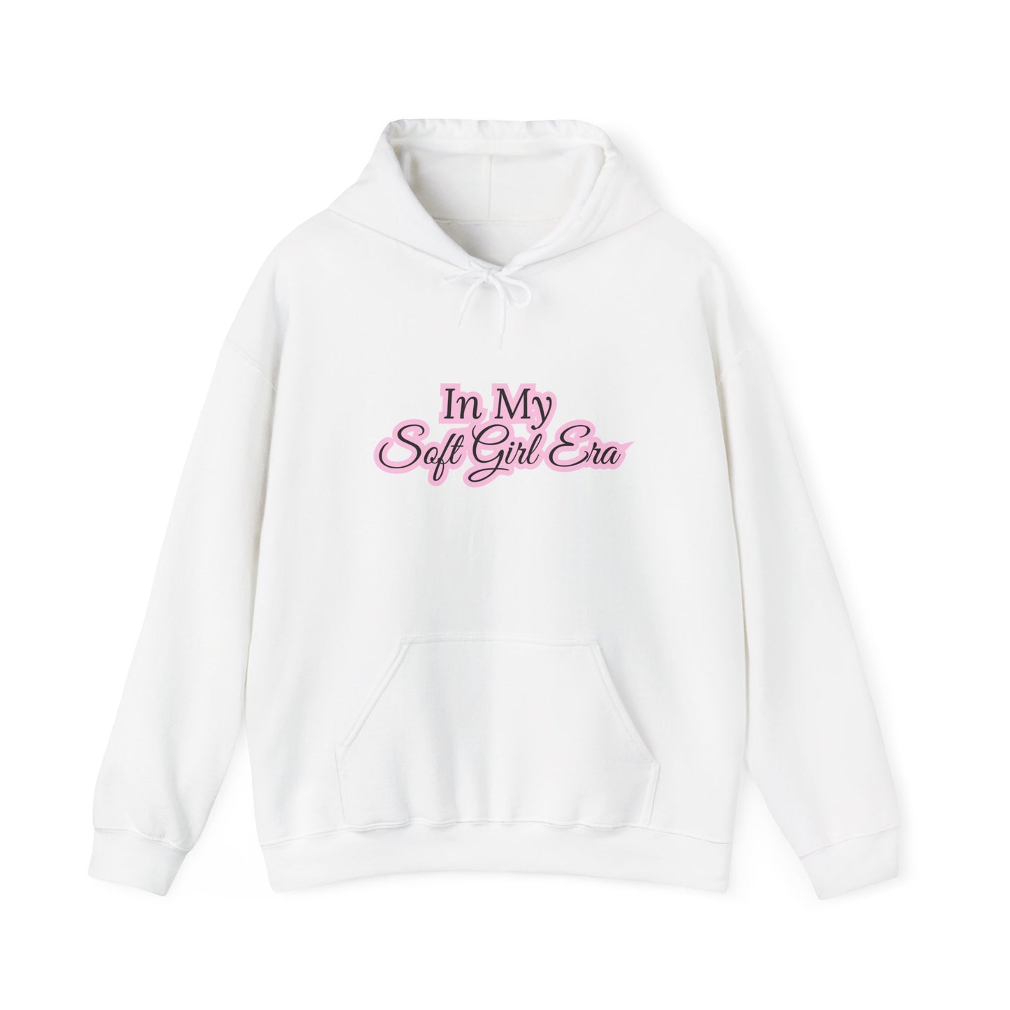 Soft Girl Era Hoodie — "In My Soft Girl Era" Cozy White Pullover
