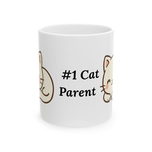 #1 Cat Parent Mug — Cute Ceramic Coffee Cup for Cat Lovers (11oz & 15oz)