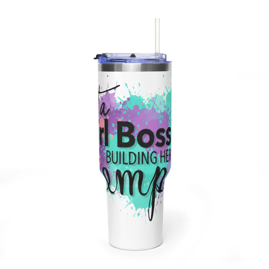 Girl Boss 40oz Vacuum Tumbler — 'Just a Girl Boss Building Her Empire' Insulated Travel Cup