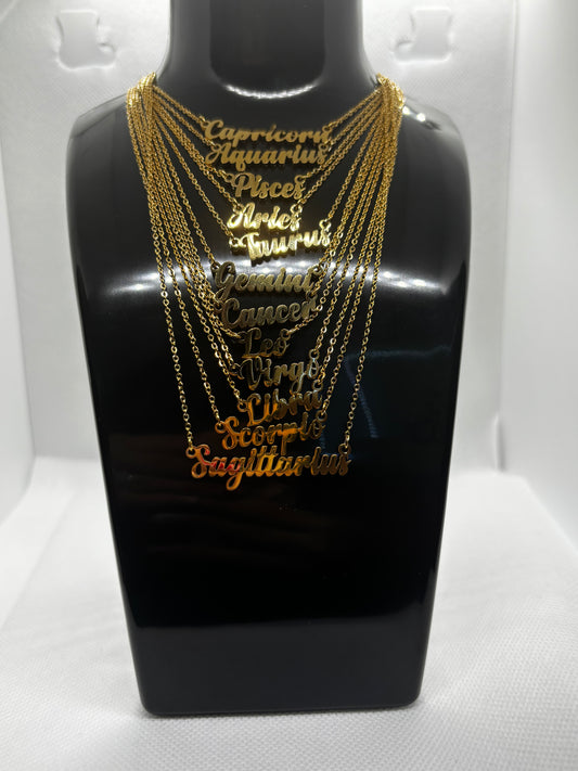 Ray’s Zodiac sign necklaces